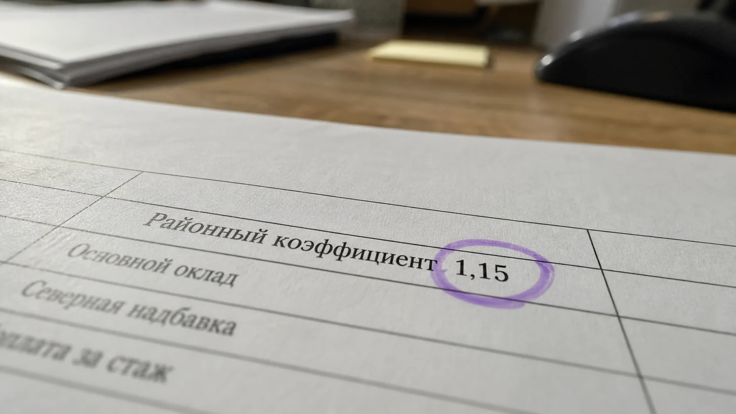 Зарплата с районным коэффициентом